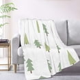 thumbnail image 2 of XMXT Throw Blanket, Cartoon Pine Trees Seamless Print Flannel Blanket for Bed Sofa, 50 x 70 inches, 2 of 9