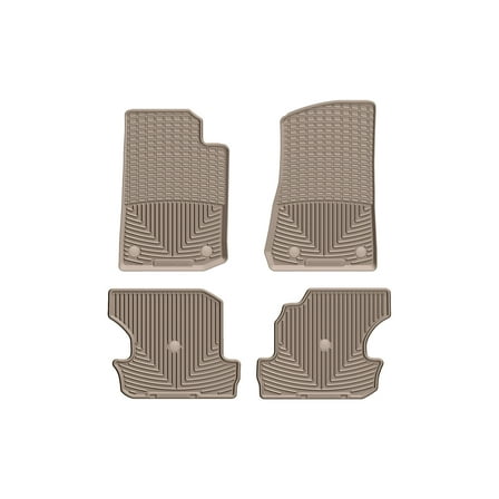 WeatherTech All-Weather Floor Mats compatible with 2023-2026 Jeep Wrangler 2-Door - 1st & 2nd Row, Tan