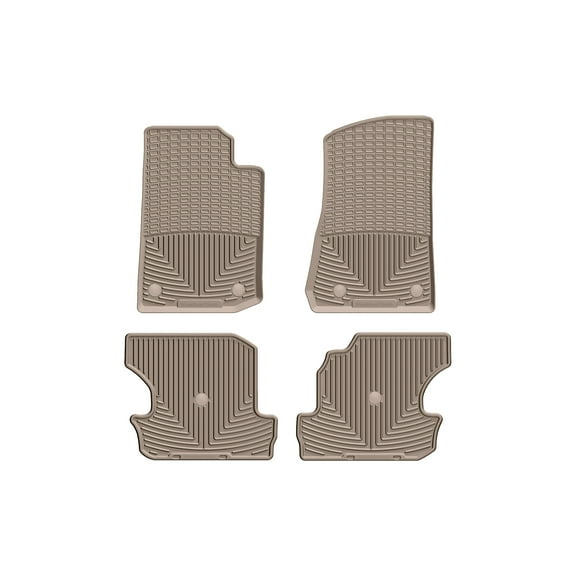 WeatherTech All-Weather Floor Mats compatible with 2023-2026 Jeep Wrangler 2-Door - 1st & 2nd Row, Tan