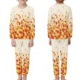 thumbnail image 3 of DISNIMO Thanksgiving Fall Maple Leaf Pajamas Kids 13-14 Girls Pjs Sets for Kids 2 Piece Pajama Set Girls Pj Set for Girls Long Sleeve Pjs Kids Sleep Wear Boys Loungewear Set, 3 of 7