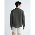 thumbnail image 4 of Free Assembly Men's Button Front Double Cloth Shirt with Long Sleeves, Sizes XS-3XL, 4 of 7