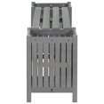 thumbnail image 2 of vidaXL Garden Bench with 2 Planters 150cm Solid Acacia Wood Grey, 2 of 4
