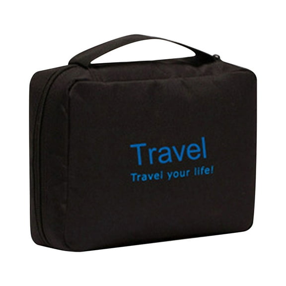 Large Capacity Travel Toiletries Bag with Hook | Portable Hanging Makeup Organizer for Women & Men | Water-Resistant Oxford Cloth | 1 Bag