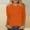 20#Orange, variant on Women's Fashion Solid T-shirt Mid-length 3/4 Sleeves Blouse Round Neck Casual Tops Silk Button Up Red Short Sleeve Crop Top Jersey Tops Dressy Shirts