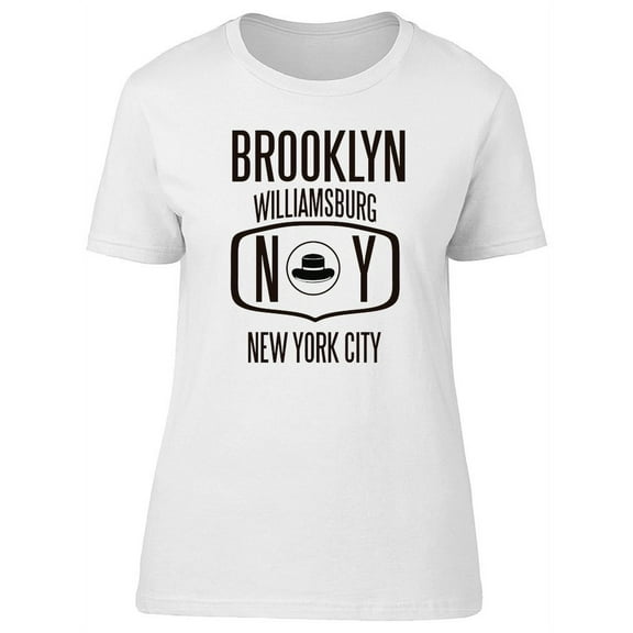 Brooklyn Williamsburg Hat T-Shirt Women -Image by Shutterstock, Female Large