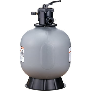 KFFKFF 22 inch Sand Filter, 55 GPM Filteration Device, Suitable for Above Ground and Inground Pools, Sand Filtration System with 7 Functional Multi-Port Valve