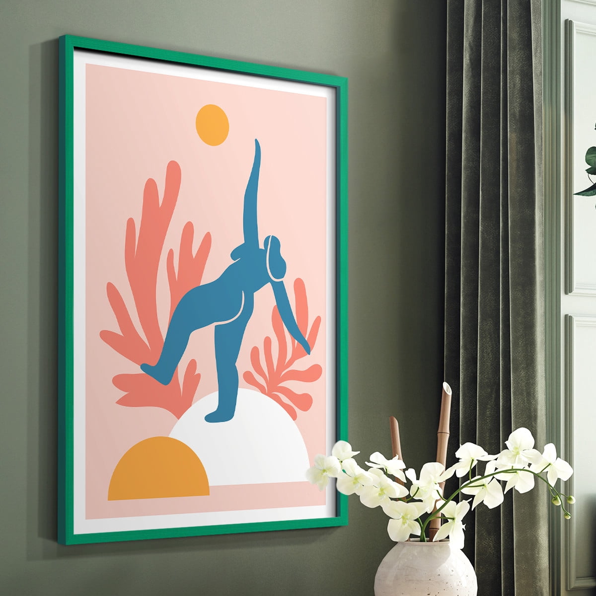 Matisse CCCXVIII in Green Solid Wood 8 x 10 Framed Print