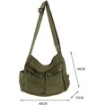 thumbnail image 5 of Bolso bandolera de lona - Bolso bandolera - Unisex - Verde - 37*33*16cm, 5 of 5