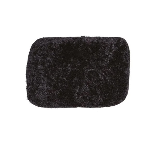 Tapete Shaggy Luxury Pie Cama Negro Poliester Concord