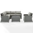 thumbnail image 3 of Crosley Bradenton 5 Piece Wicker Patio Sectional Set in Gray, 3 of 11