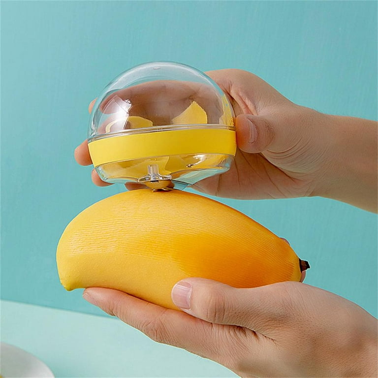 Fruit Peeler with Container Multi-Function Vegetable Peeler with Storage  Box Twin Stainless Steel Blade Soft Grip Apple Peeler for Kitchen Veggie