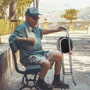 Yescom Medical Portable Folding Walking Stick with Seat Four Legged Travel Hiking Cane Chair Stool Eldely Care Aid