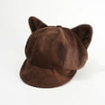 thumbnail image 2 of Fgnfyis Elegant Beret Hat Classic Slouchy Boy Cap Fashionable Headwear for Daily Outfits Face Womens Hats Coffee, 2 of 4