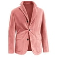 thumbnail image 2 of Zimjoy Pink Suit Jackets for Men Slim Fit Casual Blazer Jacket One Button Vintage Corduroy Suit Jacket Work Office Business Blazers Jackets Prom Party Sport Coats, Pink XL, 2 of 5