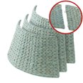 thumbnail image 5 of 24-Inch Water Hyacinth Christmas Tree Collar, Woven Tree Base Cover with Cord Cut Out, Seafoam, 5 of 6