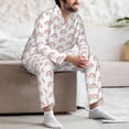 thumbnail image 7 of Honeii Rainbow Pattern Mens Pajamas Set,2pcs Men's Lounge Long Sleeve Sleep Shirt and Pajama Bottoms Sleepwear Set,Mens Pjs Sets-Large, 7 of 7