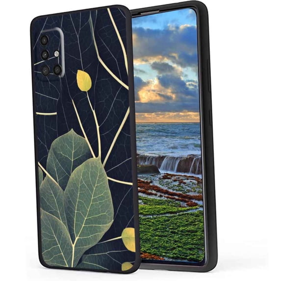 Compatible with Samsung Galaxy A71 4G Phone Case, Leaves-49 Case Men Women, Flexible Silicone Shockproof Case for Samsung Galaxy A71 4G