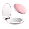 thumbnail image 1 of Espejo de maquillaje HUOGUO, espejos faciales con aumento de 3 aumentos, recargable por USB, 1 of 5