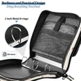 thumbnail image 4 of FORMRS Zipper Binder with Shoulder Strap 2-inch Ring 500 Sheet Capacity File Bag, Black Stripes, 4 of 5