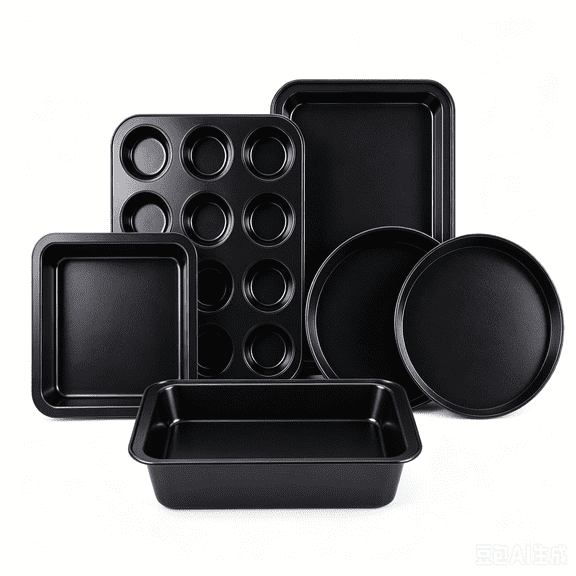 6 Pieces Baking Pans Set Non Stick Bakeware Sets Stackable, Toaster Oven Safe for Home Baking, Roasting, Easy to Release, Holiday Gifts for Kitchen
