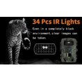 thumbnail image 2 of Camra de Chasse 1080P 36MP Vision Nocturne 20m Vitesse d'obturation 0.3s-0.6s Sec Camra de Chasse IR Grand Angle 120 Etanche IP66 34 LEDs IR Faible l, 2 of 3