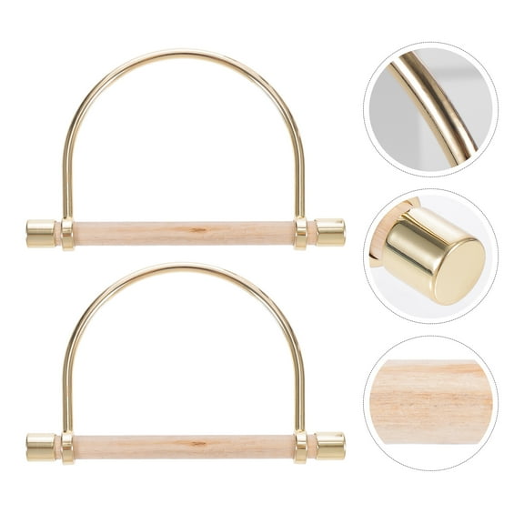 VORCOOL purse handles Bag Handles Metal Adults Golden Handbag Use 2Pcs