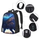 thumbnail image 2 of Balery Moonlit Blue Wolf Mochila para hombre y mujer - Tela Oxford 600D resistente - Gran capacidad, resistente al agua, ideal para la escuela, viajes y senderismo, 2 of 6