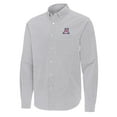 thumbnail image 2 of Men's Antigua Gray Arizona Wildcats Porter Woven Tri-Blend Long Sleeve Button-Down Shirt, 2 of 3