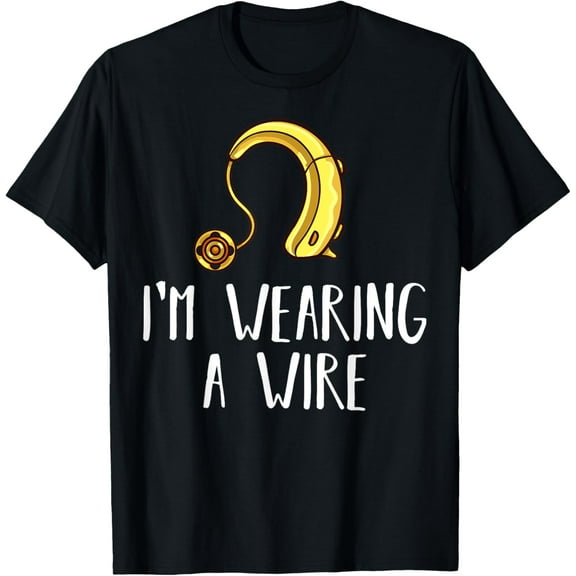 Hearing Aid Gift Funny Deaf Awareness T-ShirtMen and women, White Black T-shirt, size: Extra large S-884XL