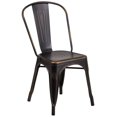 thumbnail image 1 of Distressed Copper Metal Indoor-Outdoor Stackable Chair, 1 of 9