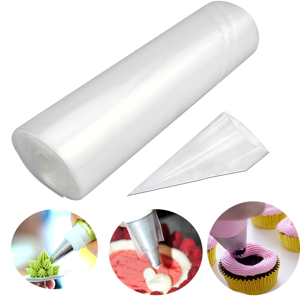 100pcs Crowded Baking Plastic Disposable Bags Piping Bakery Cake Milking 