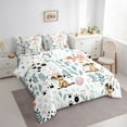 thumbnail image 3 of Homewish Kawaii Meerkat 7pcs Bedding Comforter Set for Child Boys Girls,Chic Floral Flower Queen Bedding Sets Super Cozy,Cartoon Animal Queen Sheet Sets,Super Cozy Room Decor,Reversible, 3 of 8
