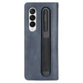 thumbnail image 7 of Dteck Leather Case for Samsung Galaxy Z Fold 4 PU Leather Pattern Stylish Case with Pen Slot Business Style Men Women Case For Samsung Galaxy Z Fold 4,Blue, 7 of 7