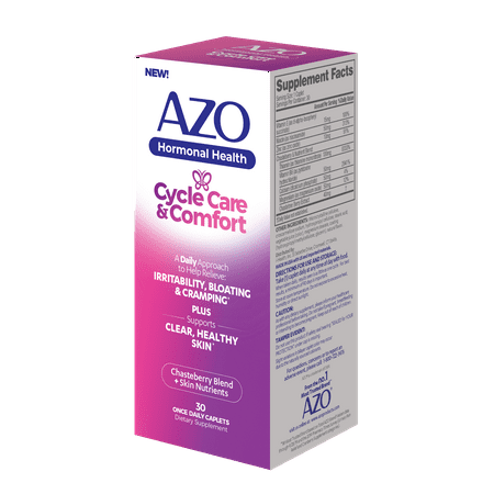 Azo Cycle Care & Comfort, Balance Hormonal Health, Caplets, 30 Ct
