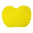 thumbnail image 3 of Almohadilla limpiadora de brochas de maquillaje Yinane compacta ligera profesional plegable reutilizable de silicona Amarillo, 3 of 8