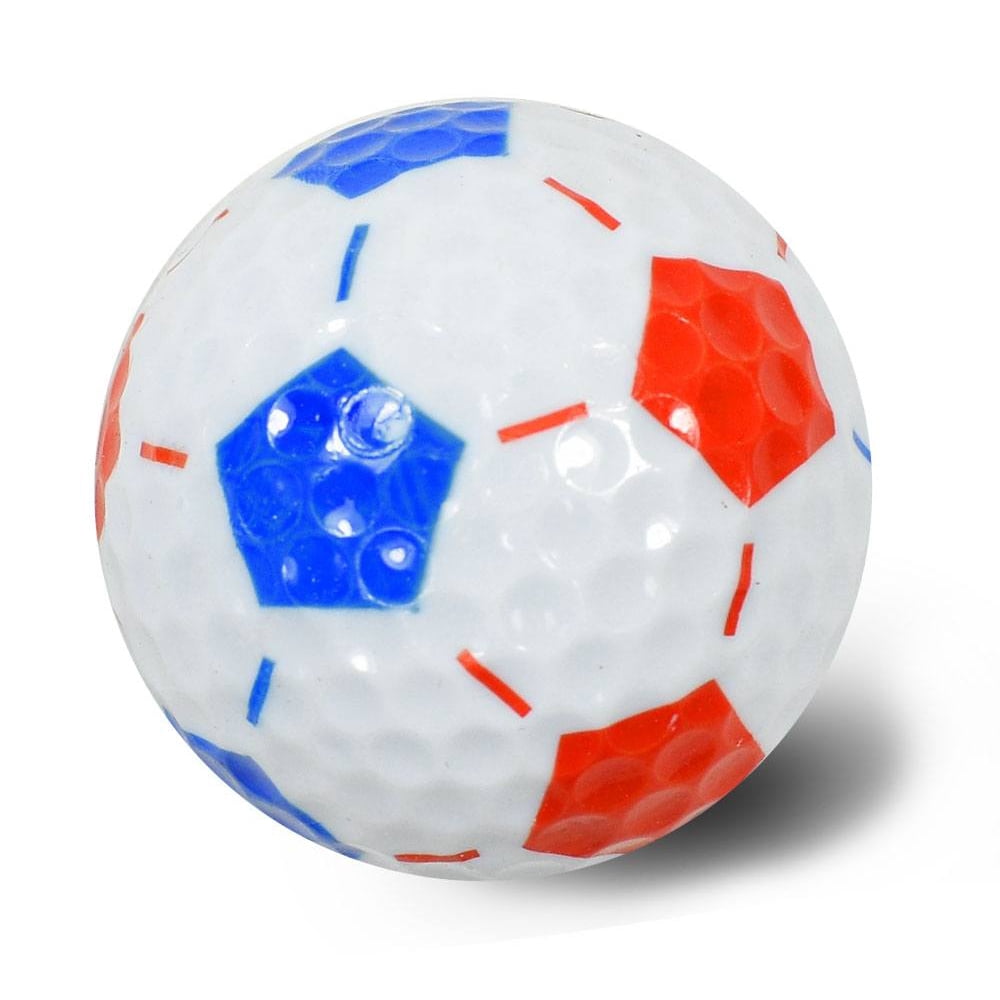 NITRO NOVELTY GOLF BALLS SOCCER WHITE/RED