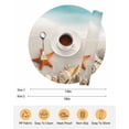thumbnail image 6 of 15 Inch Round Placemats Set of 4, Summer Oceans Beaches Non Slip Heat Insulation PP Table Mats, Sea Waves Starfish Shells Coastal Washable Place Mats for Kitchen Dining Party Table Decor, 6 of 7