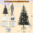 thumbnail image 2 of Gymax 6 ft Pre-lit Black Halloween Tree Hinged Christmas Tree w/ Purple LED Lights, 2 of 10