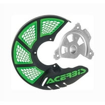 Acerbis X-Brake Vented Front Disc Cover with Mounting Kit Black/Green Compatible With Kawasaki KX250 2019-2020