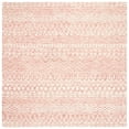 thumbnail image 6 of SAFAVIEH Micro-Loop Daithi Geometric Aztec Wool Area Rug, Pink/Ivory, 9' x 12', 6 of 8