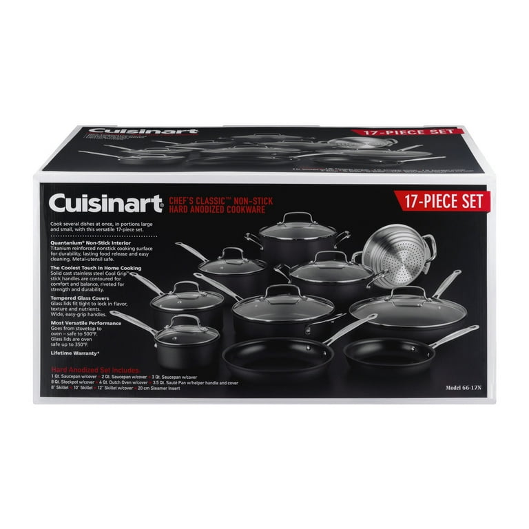 Cuisinart Chef's Classic Hard Anodized 17 Piece Cookware Set