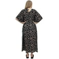 thumbnail image 5 of Bimba Moms Kimono Sleeve Floral Print Black Maxi Dress Maternity Kaftan-12, 5 of 6