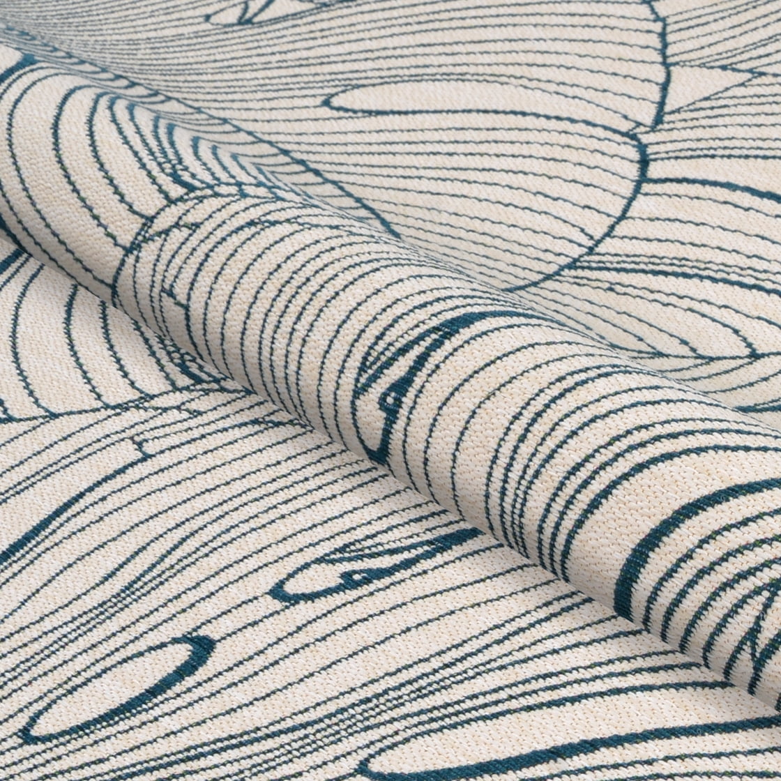 Couristan Castille Palma 5'3" x 7'6" Petrol Outdoor Rug