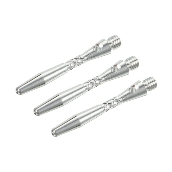 Uxcell 35mm Dart Shafts, 2BA Thread Aluminum Dart Stems - 3 Pack (Silver Tone)
