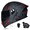 Black Red Tribal, variant on DOCRELD DOT Bluetooth Modular Motorcycle Helmet,black/Transparent lens Motorcycle Helmet,Dual Visor Full Face Flip up Integrated Motorcycle Helmets,Built-in Dual Speaker Microphone,Adults Men Women