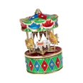 thumbnail image 4 of Carrusel Go Round, colecciones de cajas de música, mano de obra fina, estatuas de caballos giratorias de aleación, decoración navideña para sala de, 4 of 9