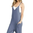 thumbnail image 4 of Wasabi & Mint Women's Comfy Lounge Cropped Jumpsuit (Slate Navy, S), 4 of 5