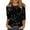 #08Black, variant on Blouses for Women Dressy Casual 3/4 Sleeve Printed Crewneck Tunic Shirts Loose Comfy Three Quarter Sleeve Blouses Black 2XL
