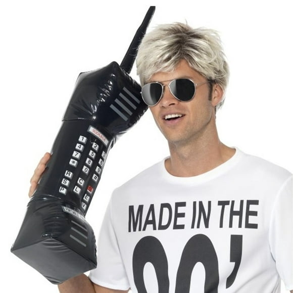 Téléphone Portable en Brique Gonflable Rétro Accessoire de Costume Mobile 80'S Zack Morris