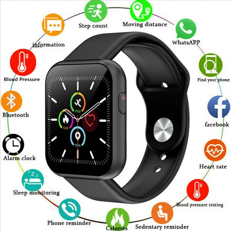 Bluetooth Smart Watch IP67 Waterproof Colorful Screen Heart Rate Blood  Pressure Blood Oxygen Monitor Smart Bracelet with Fitness Tracker Sport  Wristband Black Silicone Strap - Walmart.com
